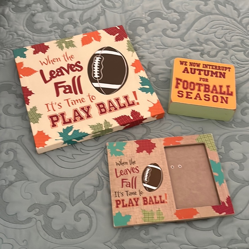 Fall football decor